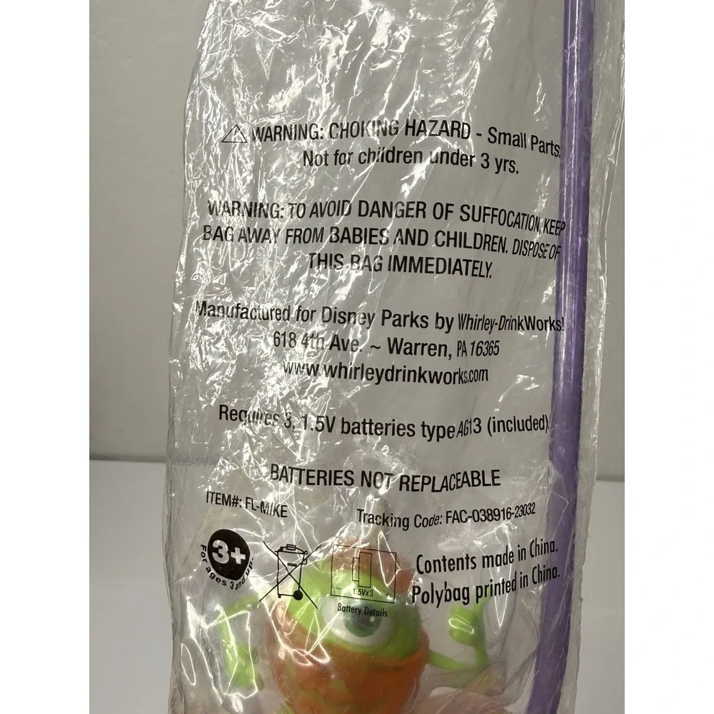 Disney Parks Mike Wazowski Pumpkin Bottle Topper Light Up Monsters Inc Halloween